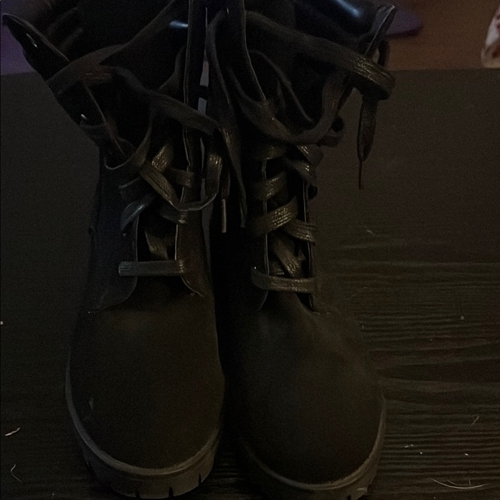Sleek Black Combat Boots